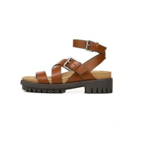 NWT SAM EDELMAN Womens Brown 1-1/2" Platform Eleanora Gladiator Sandles 5 M - Picture 4 of 5